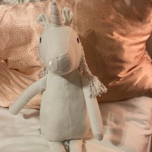 PillowFort Unicorn Throw-Pillow, OS, White/Cresm